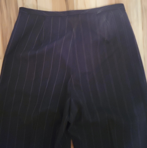 The Limited Stretch Blk Pinstriped Wide Leg Dress Pants EUC - Picture 10 of 13